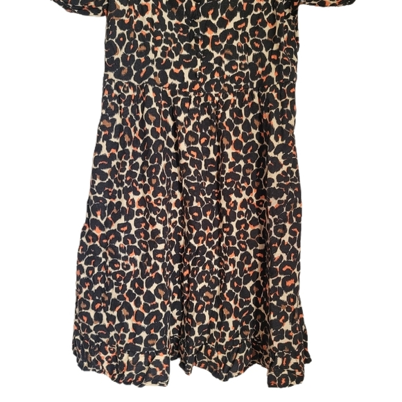 Who What Wear Dress Womens XS Leopard Print Short Sleeve - Picture 5 of 10